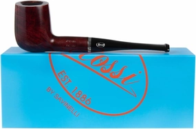 Rossi Rubino Antico Handmade Briar Pipe by Savinelli - Deep Red Hand Brushed Stain With Polished Finish & Rich Wood Grain, 6mm (8104)