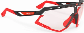 RUDY PROJECT Defender Matte Black Frames with ImpactX-2 Photochromic Clear to Red Lenses