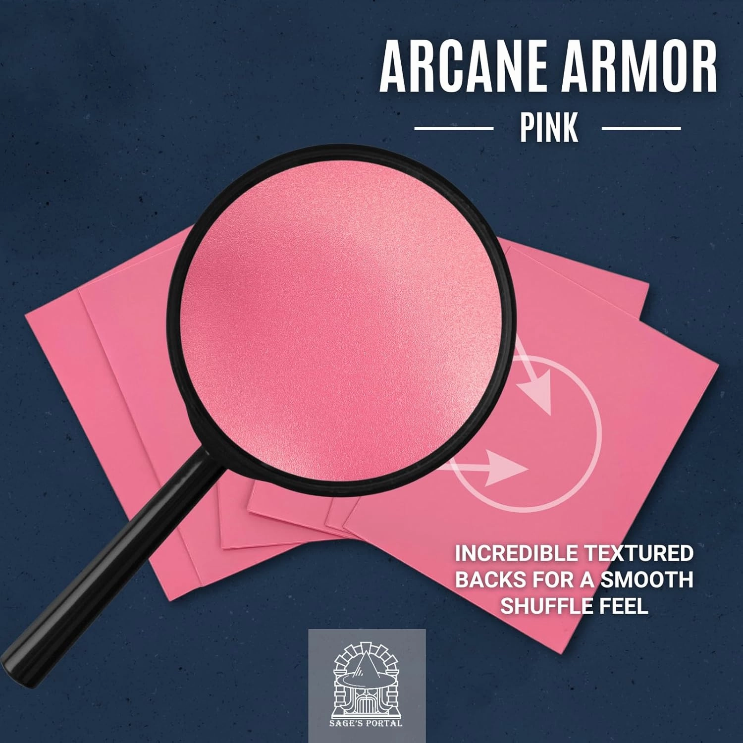 Sage's Portal Arcane Armor Matte Card Sleeves Exceptional Durability 66mmx91mm Standard Size MTG Card Sleeves 100 Count (Pink)