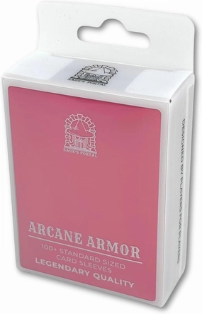 Sage's Portal Arcane Armor Matte Card Sleeves Exceptional Durability 66mmx91mm Standard Size MTG Card Sleeves 100 Count (Pink)