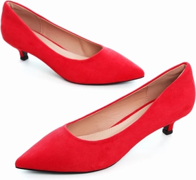 SAILING LU Pumps Shoes for Women Low Heels Wedding Dressy Sexy Kitten Heels Closed Pointed Toe Pumps Shoes