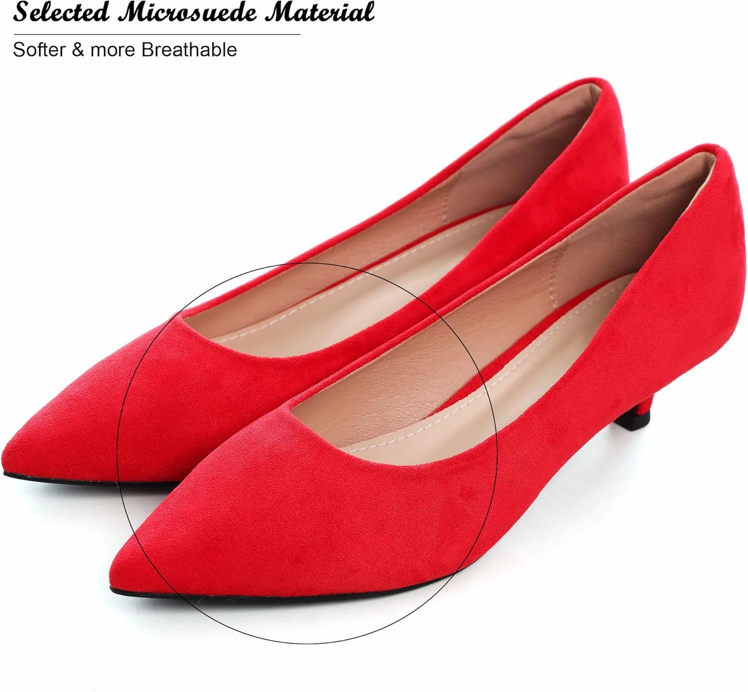 SAILING LU Pumps Shoes for Women Low Heels Wedding Dressy Sexy Kitten Heels Closed Pointed Toe Pumps Shoes
