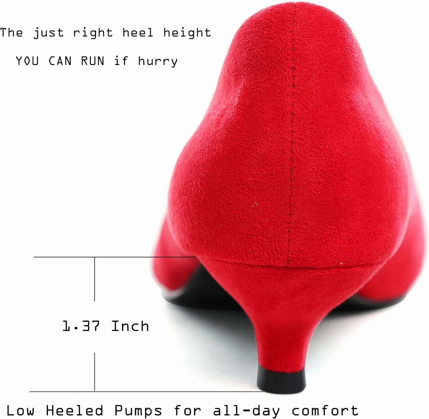 SAILING LU Pumps Shoes for Women Low Heels Wedding Dressy Sexy Kitten Heels Closed Pointed Toe Pumps Shoes