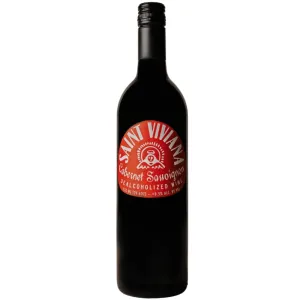 Saint Viviana Non-Alcoholic Cabernet Sauvignon, Non Alcoholic Red Wine, Gluten Free, Low Sugar, Zero Proof, California Dealcoholized Wine, Blackberry, Plum, Coffee & Vanilla Notes, 24.6 fl oz Bottle