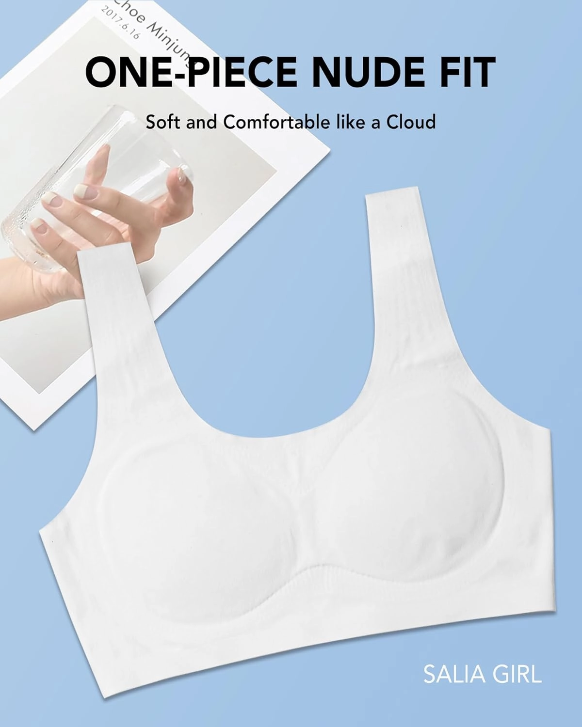 SALIA GIRL Training Bras for Girls 10-16 Sports Seamless Bra with Removable Padding Bras