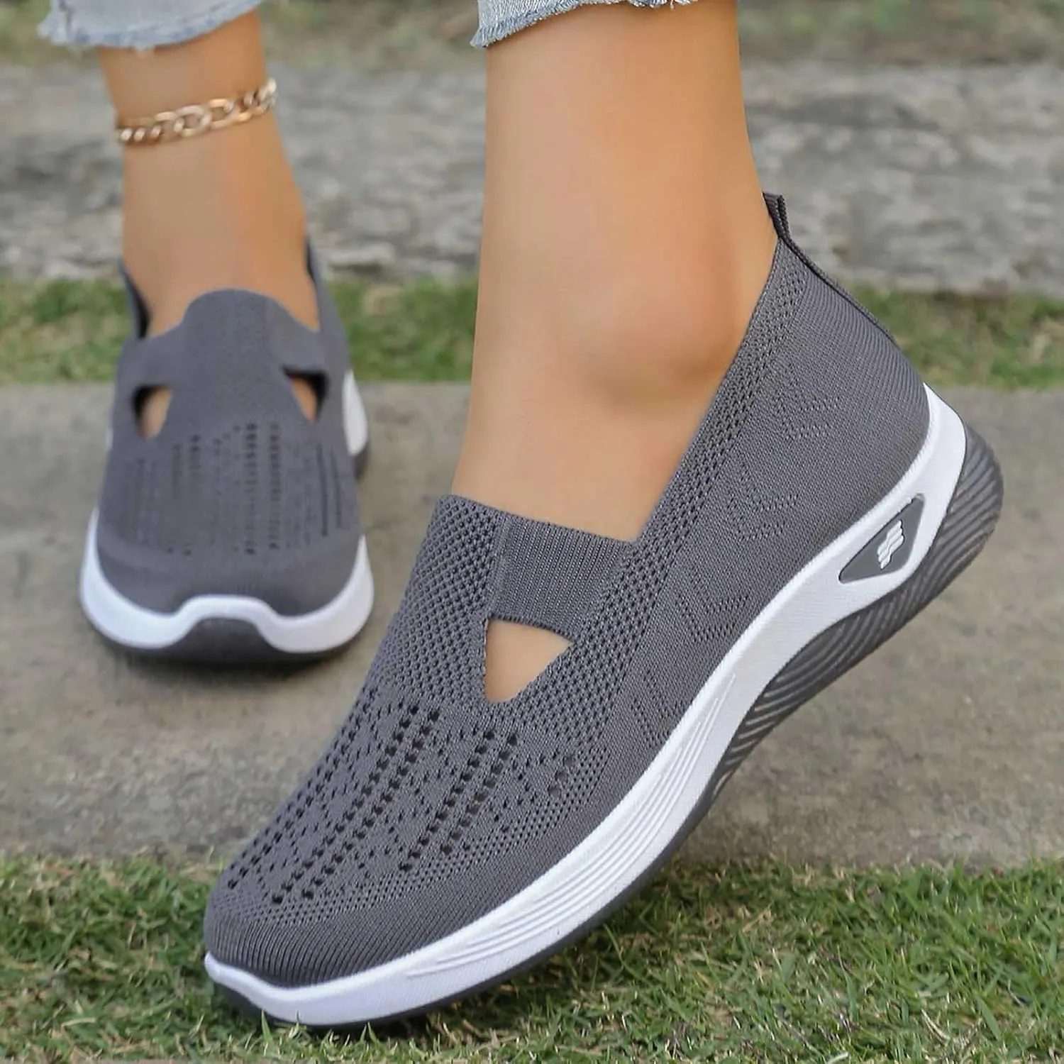 Sandals Women Arch Support Sandals Woven Orthopedic Walking Sandal Lightweight Casual Sandal Pain Relief Shoes