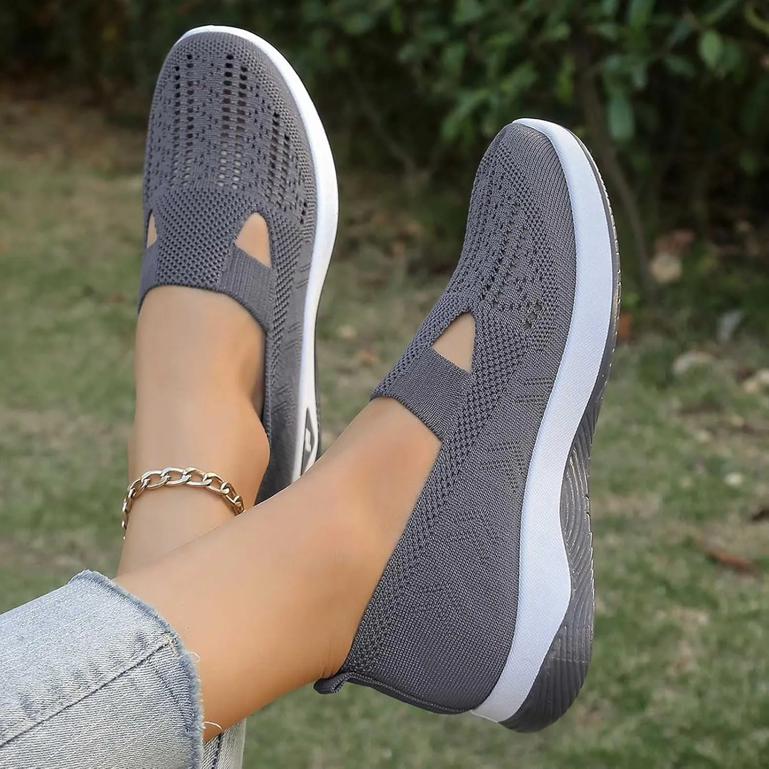 Sandals Women Arch Support Sandals Woven Orthopedic Walking Sandal Lightweight Casual Sandal Pain Relief Shoes