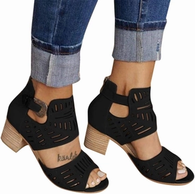 Sandals for Women Low Heel,Fashion Chunky Heel Sandal Fish Mouth Wedding Pumps with Buckle Ankle Strap Evening Party Shoes