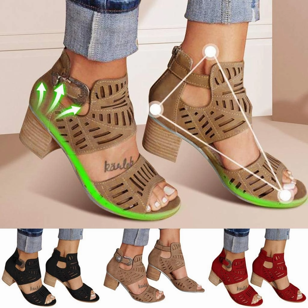 Sandals for Women Low Heel,Fashion Chunky Heel Sandal Fish Mouth Wedding Pumps with Buckle Ankle Strap Evening Party Shoes