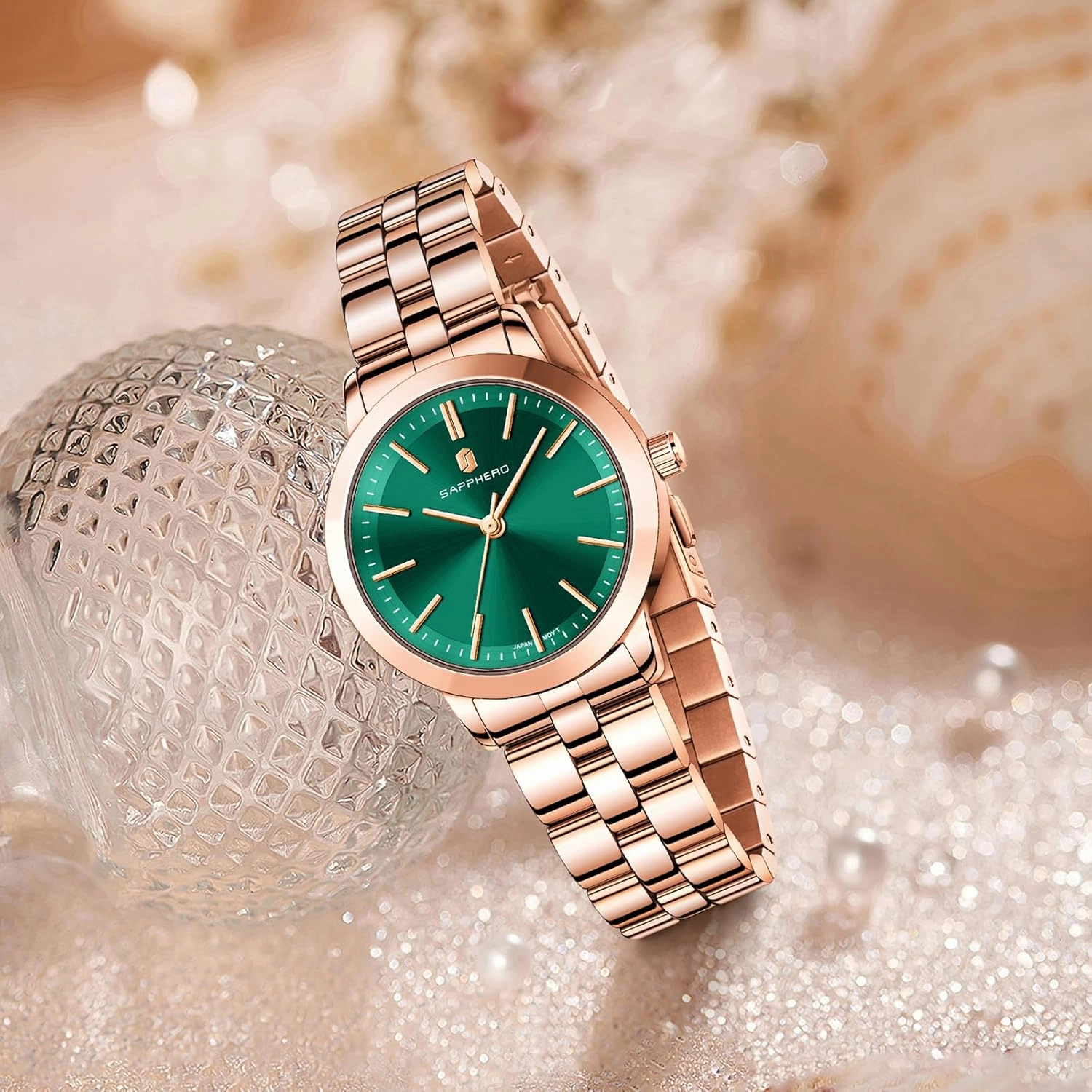 SAPPHERO Wrist Watch for Women Luxury Ladies Watches Women's Bracelet Watch Small Stainless Steel Analog 5ATM Waterproof Watches for Women