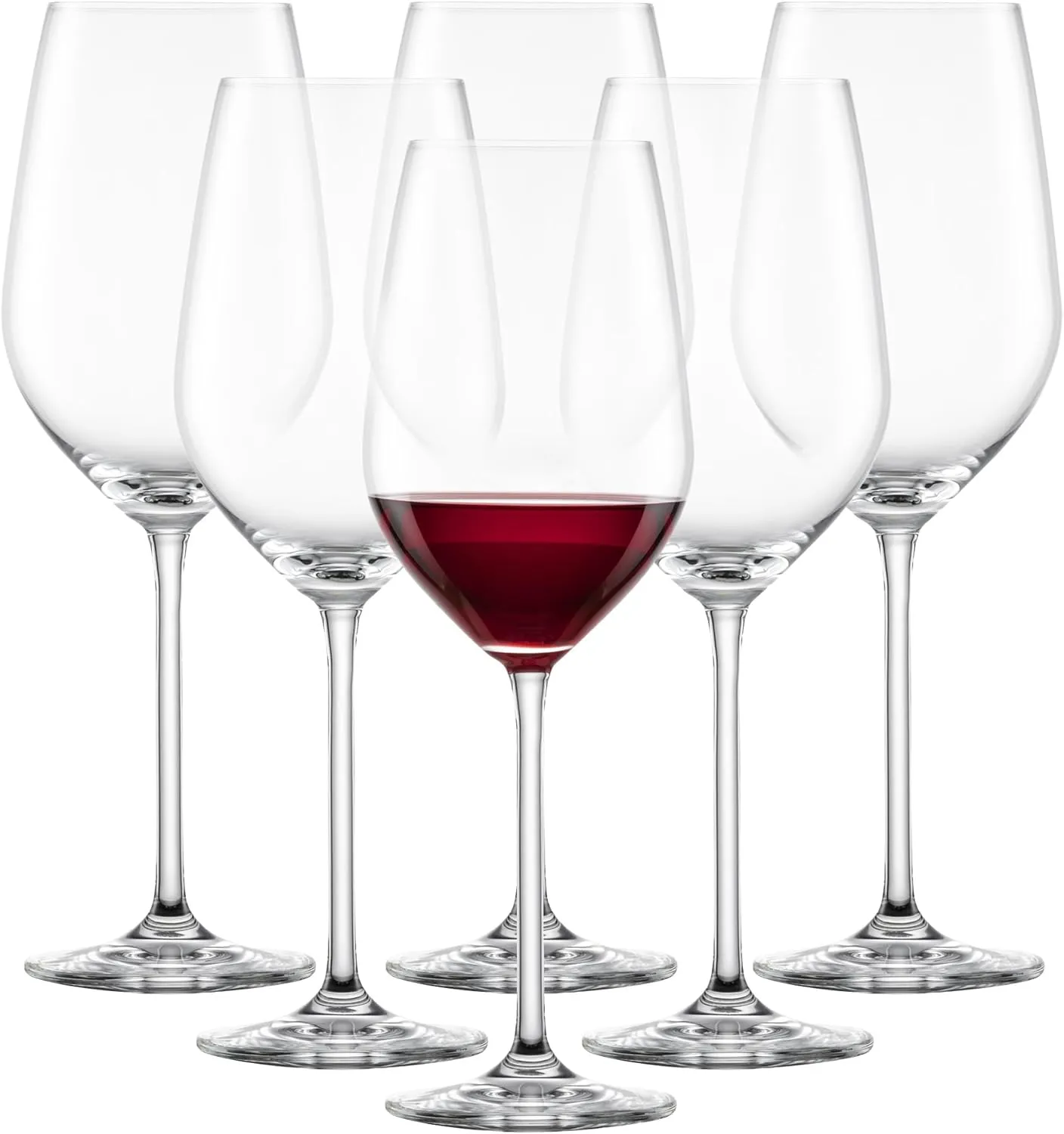 SCHOTT ZWIESEL Fortissimo Bordeaux Red Wine Glass (Set of 6), Bordeaux Glasses for Red Wine, Dishwasher-Safe Tritan Crystal Glasses, Made in Germany (22 Ounce)