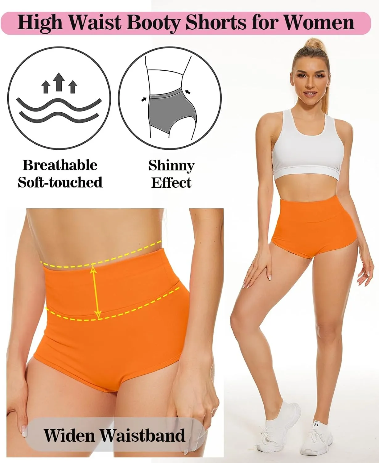 Scrunch Booty Shorts for Women V Back High Waisted Yoga Shorts Cut Out Rave Bottoms Butt Lifting Short Mini Hot Pants