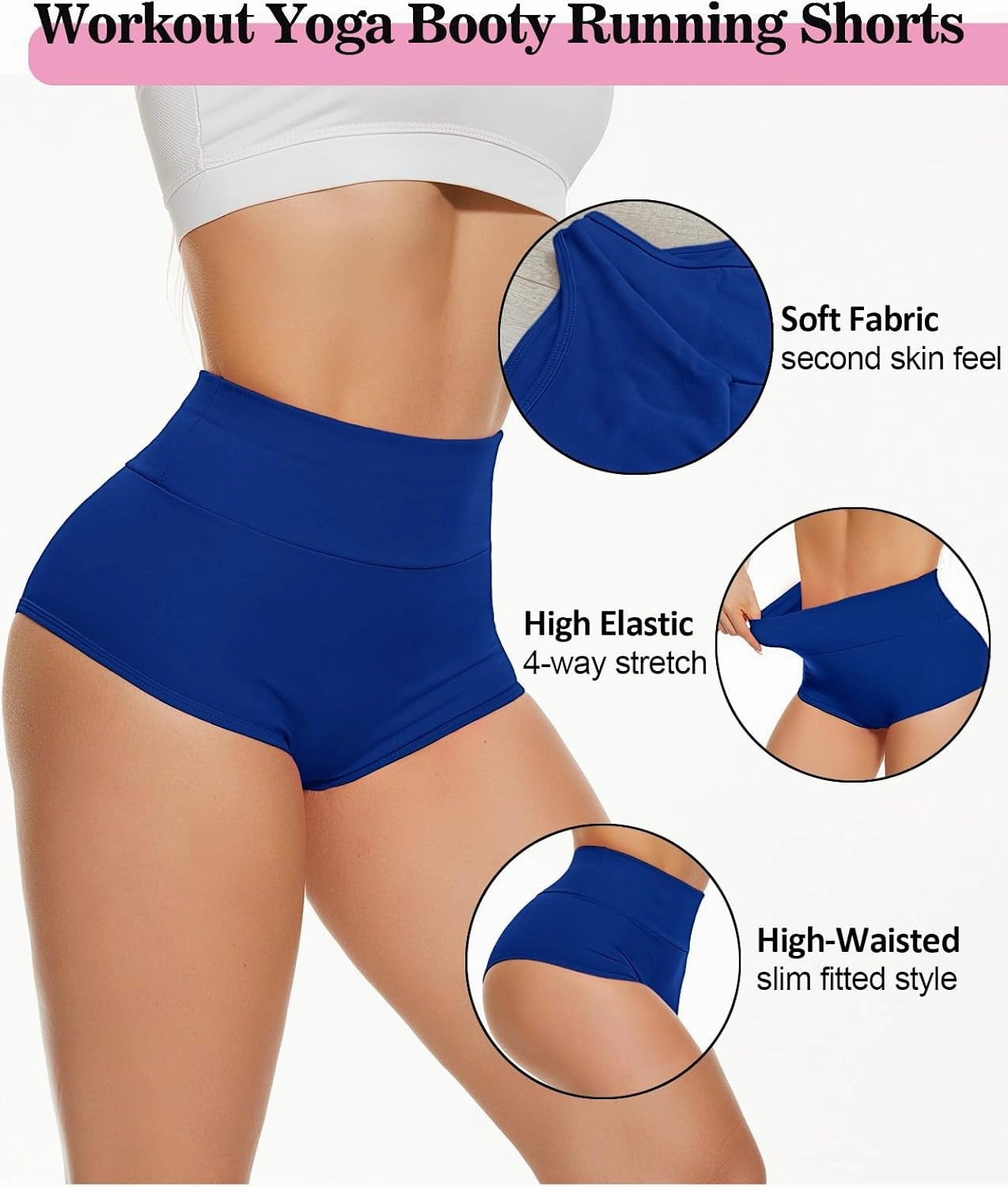 Scrunch Booty Shorts for Women V Back High Waisted Yoga Shorts Cut Out Rave Bottoms Butt Lifting Short Mini Hot Pants