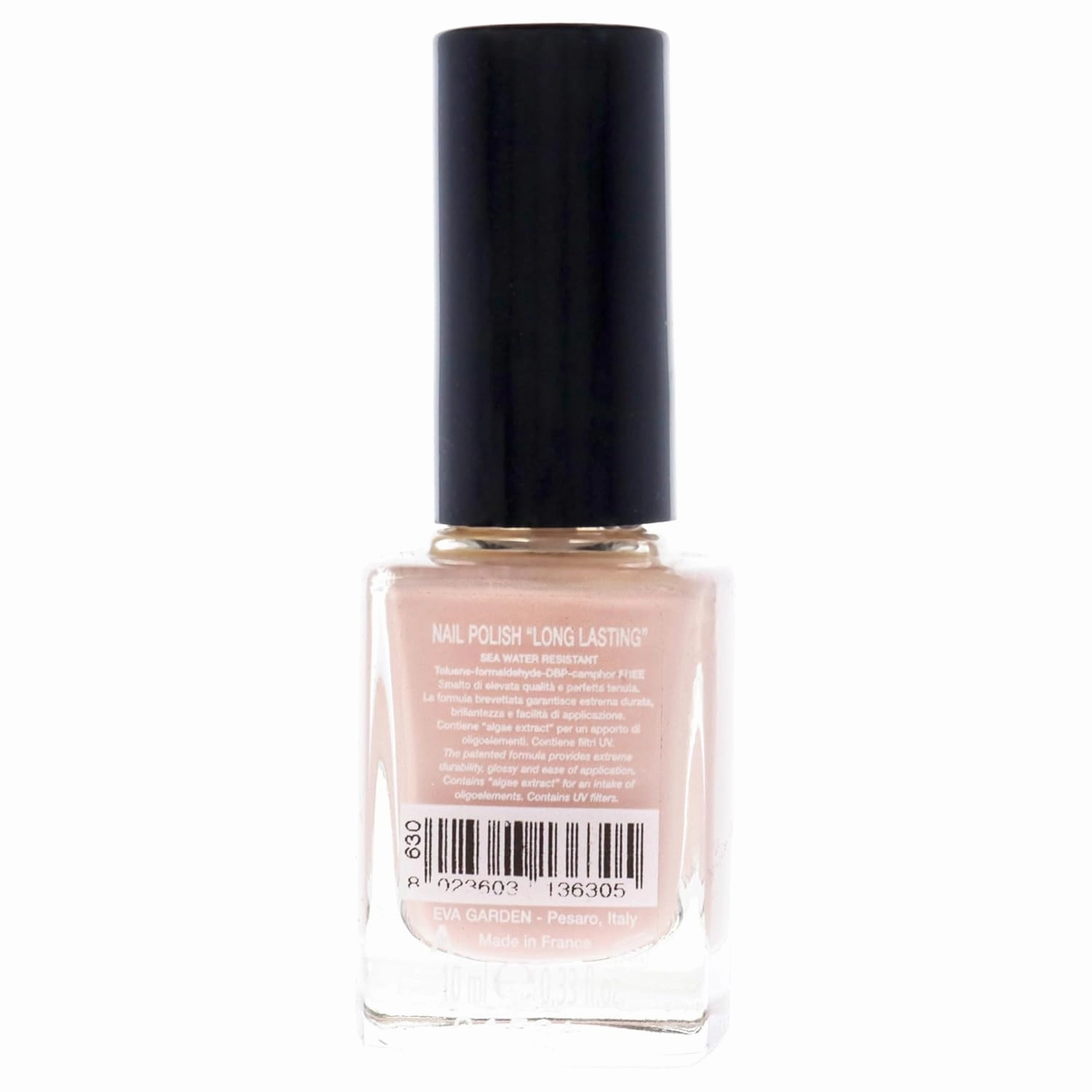 Sea Water Resistant Nail Polish - Saturated Color with Thin Film Coating - Attractive, Durable and Smooth Coverage - Clean Formula, No Harsh Substances - 630 Light Nude - 0.34 oz
