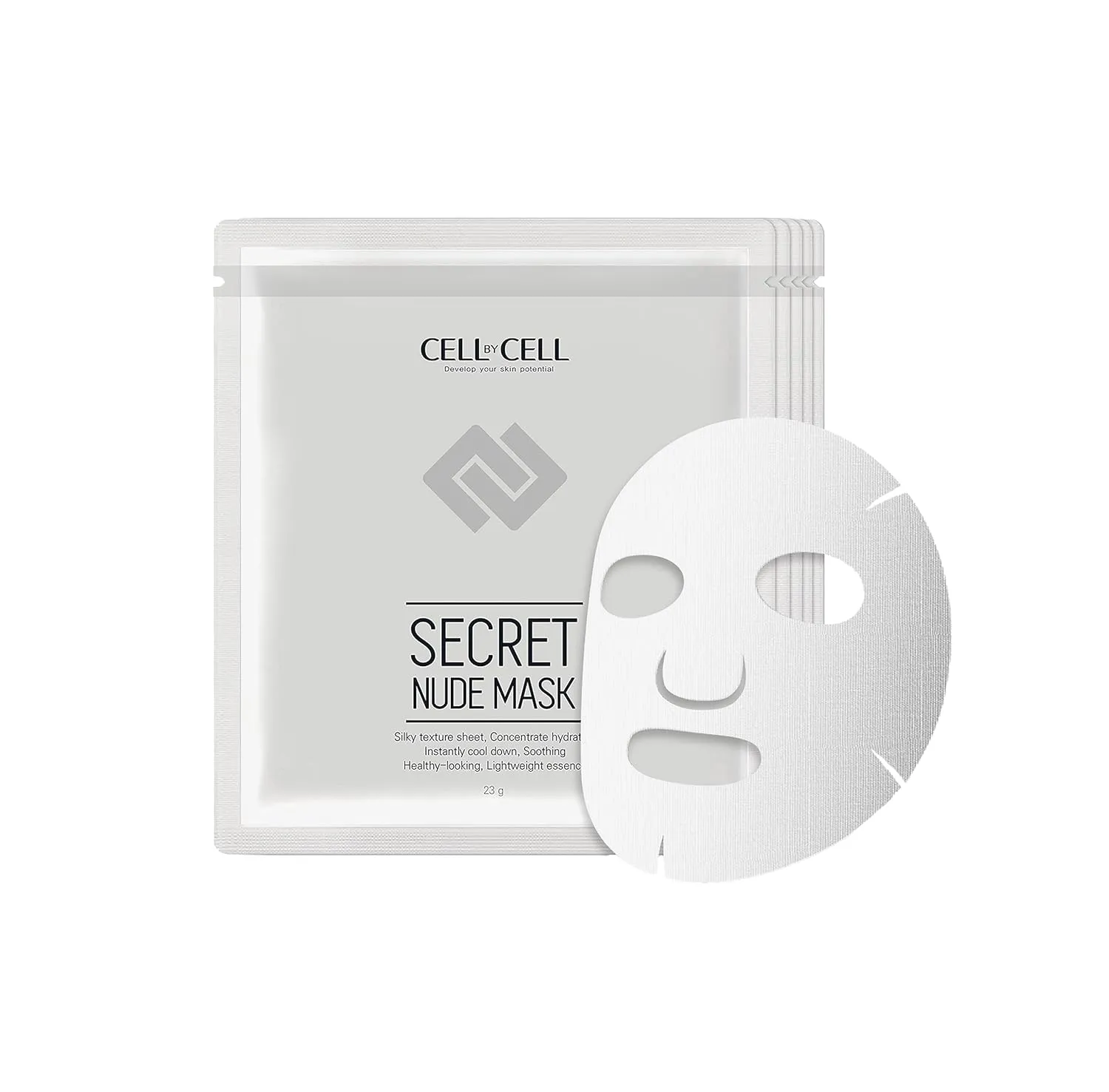 Secret Nude Mask | Ultra Thin Face Mask Provides Nourishment & Skin-Enhancing Ingredients For A Vibrant, Moisturized Skin | Pack of 5