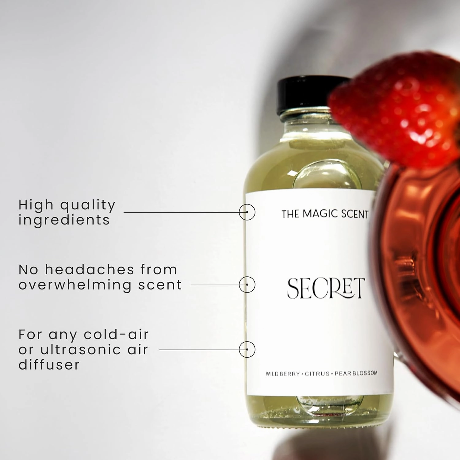 Secret Oils for Diffuser - HVAC, Cold-Air, & Ultrasonic Diffuser Oil - Essential Oils for Diffusers Aromatherapy - Rose and Jasmine Oil (500 ml)