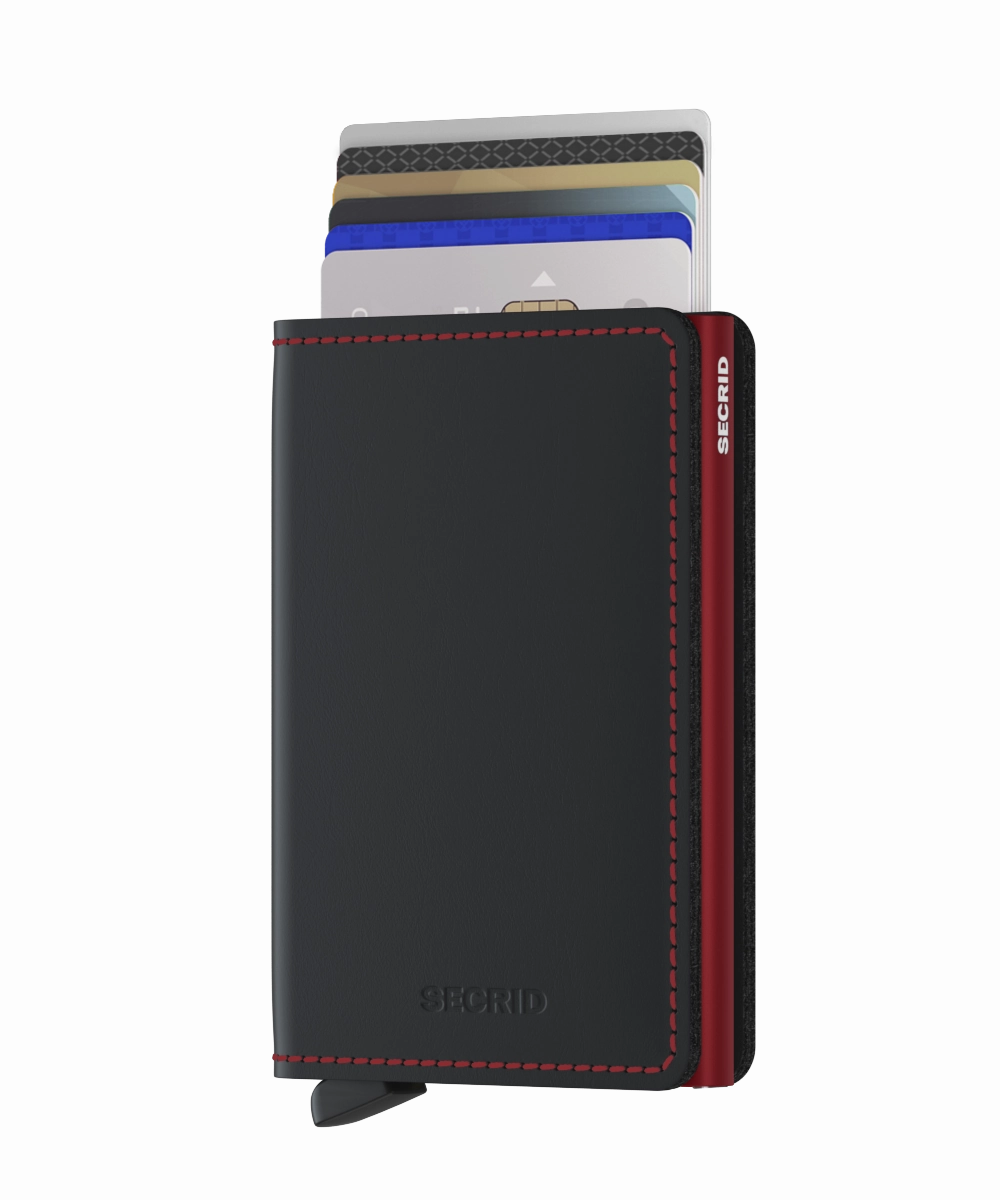 Secrid Slimwallet Matte Black & Red