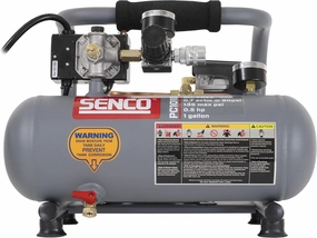 Senco PC1010 1/2- Horsepower 1-Gallon Matte Finish and Trim Portable Hot Dog Air Compressor, Gray/Red