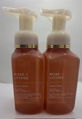 Set of 2 Rose   Lychee Gentle & Clean Foaming Hand Soap 8.75 Ounce, Pink