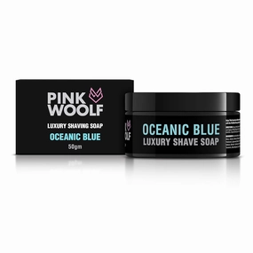 Shaving Soap Bar for Men, OCEANIC BLUE, Contains Shea Butter, Moisturize Skin and Gives Traditional Shaving Experience, Fresh Fragrance, All Skin Types -50 G (Pack Of 1)