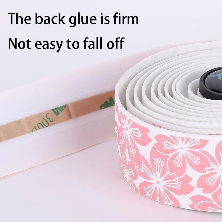 Shock-Absorbing Bike Handlebar Tape - PU EVA Foam Grip with Waterproof Texture & 3M Adhesive for Road Bikes, MTB, Gravel (Black Pink, Non-Slip Easy Install)