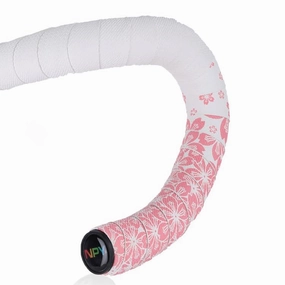 Shock-Absorbing Bike Handlebar Tape - PU EVA Foam Grip with Waterproof Texture & 3M Adhesive for Road Bikes, MTB, Gravel (Black Pink, Non-Slip Easy Install)