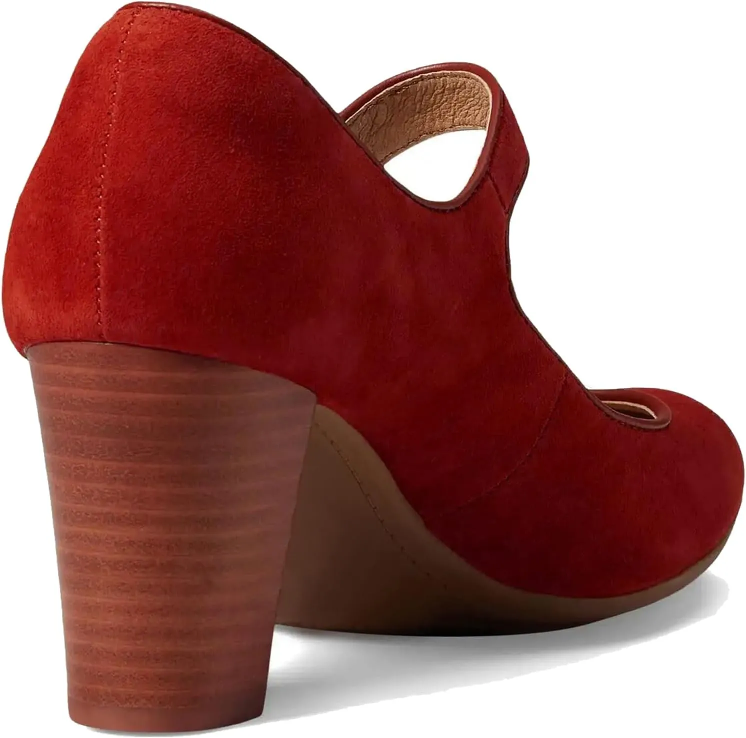 SHODENSE Women Chunky High Heel Mary Jane Suede Pumps Shoes Round Closed Toe Ankle Strap Dress Sandals 3" Block Heel Mary Jane Lolita Pumps Two-Toned Buckle Office Work Wedding Retro 4-11 M US