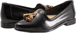 SHODENSE Women Tassel Loafer Flats Pointed Closed Toe Slip On Penny Loafers Burnished Two-Toned Matte Leather Flat Loafers Fringe Flat Heel Oxford Loafers Ladies Office Work Casual Vintage 4-11 M US