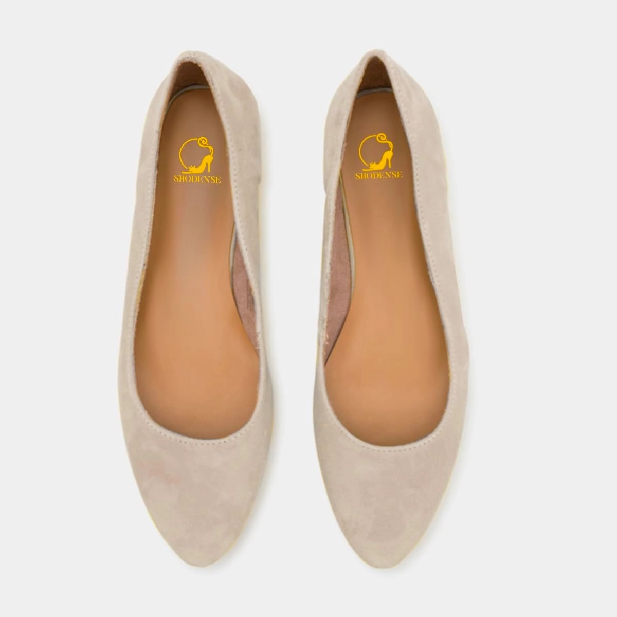 SHODENSE Women Pointed Toe Flats Shoes Suede Slip On Ballet Flats Comfortable Low Wedge Heel Office Work Shoes Ladies Girls Classic Basic Daily Flat Shoes Club Church Driving Flats Spring 4-11 M US
