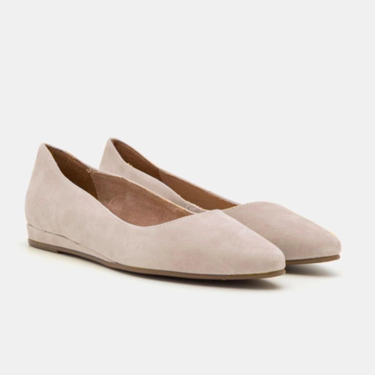 SHODENSE Women Pointed Toe Flats Shoes Suede Slip On Ballet Flats Comfortable Low Wedge Heel Office Work Shoes Ladies Girls Classic Basic Daily Flat Shoes Club Church Driving Flats Spring 4-11 M US