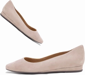 SHODENSE Women Pointed Toe Flats Shoes Suede Slip On Ballet Flats Comfortable Low Wedge Heel Office Work Shoes Ladies Girls Classic Basic Daily Flat Shoes Club Church Driving Flats Spring 4-11 M US