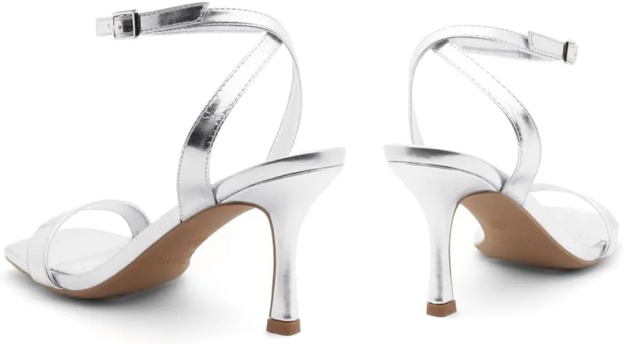 Shoe Land Women’s High Heel Sandals | Strappy Slingback Heels with Square Open Toe | Ankle Strap Dressy Stilettos for Wedding, Party & Evening Events 2025