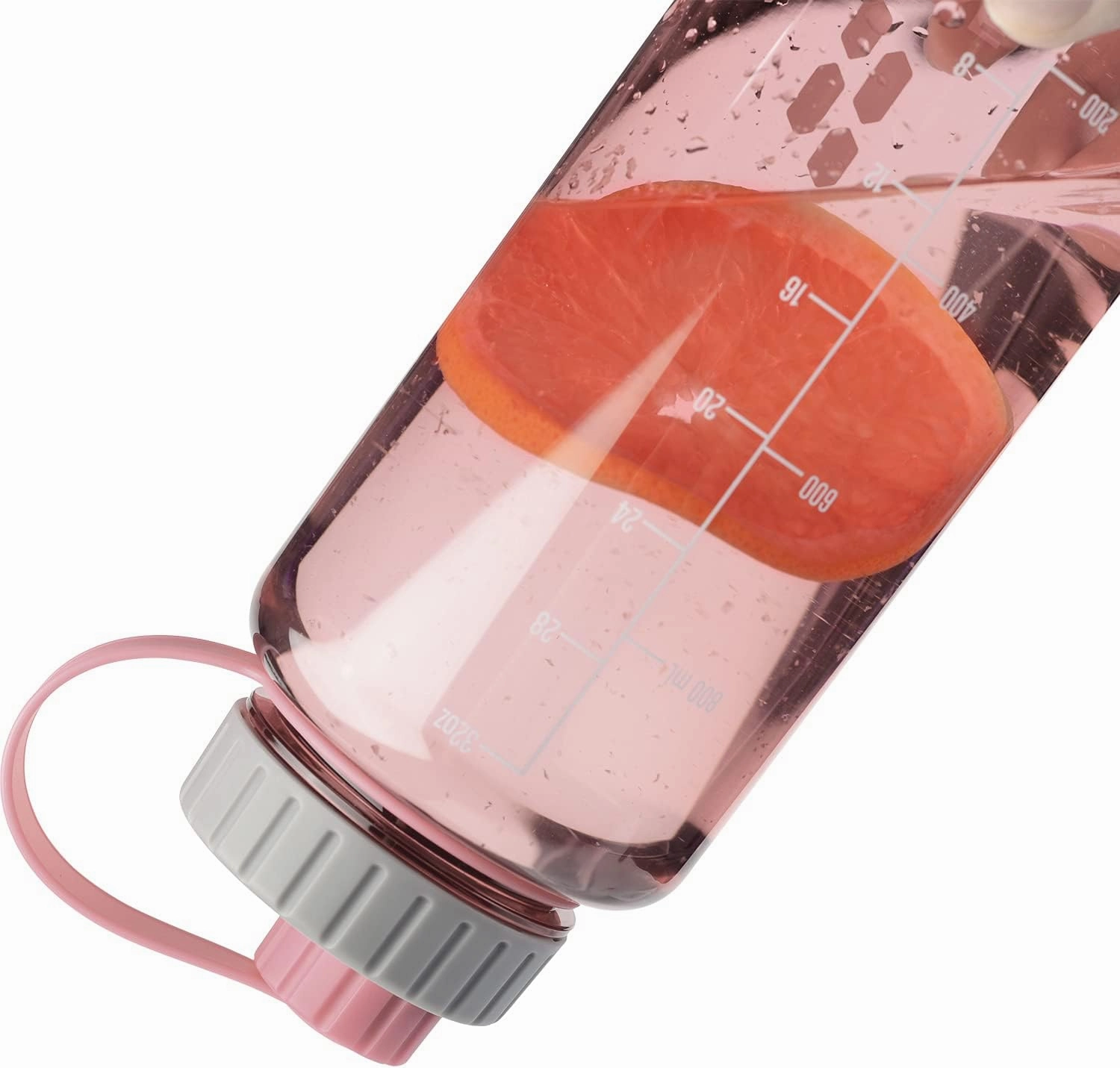 SHOKE Sport Water Bottle 1L 32oz Wide Mouth for Hicking (pink 50pcs stickers)
