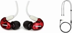 Shure SE535LTD Earbuds with Triple Drivers and 64" Detachable Replacement Cable - Red