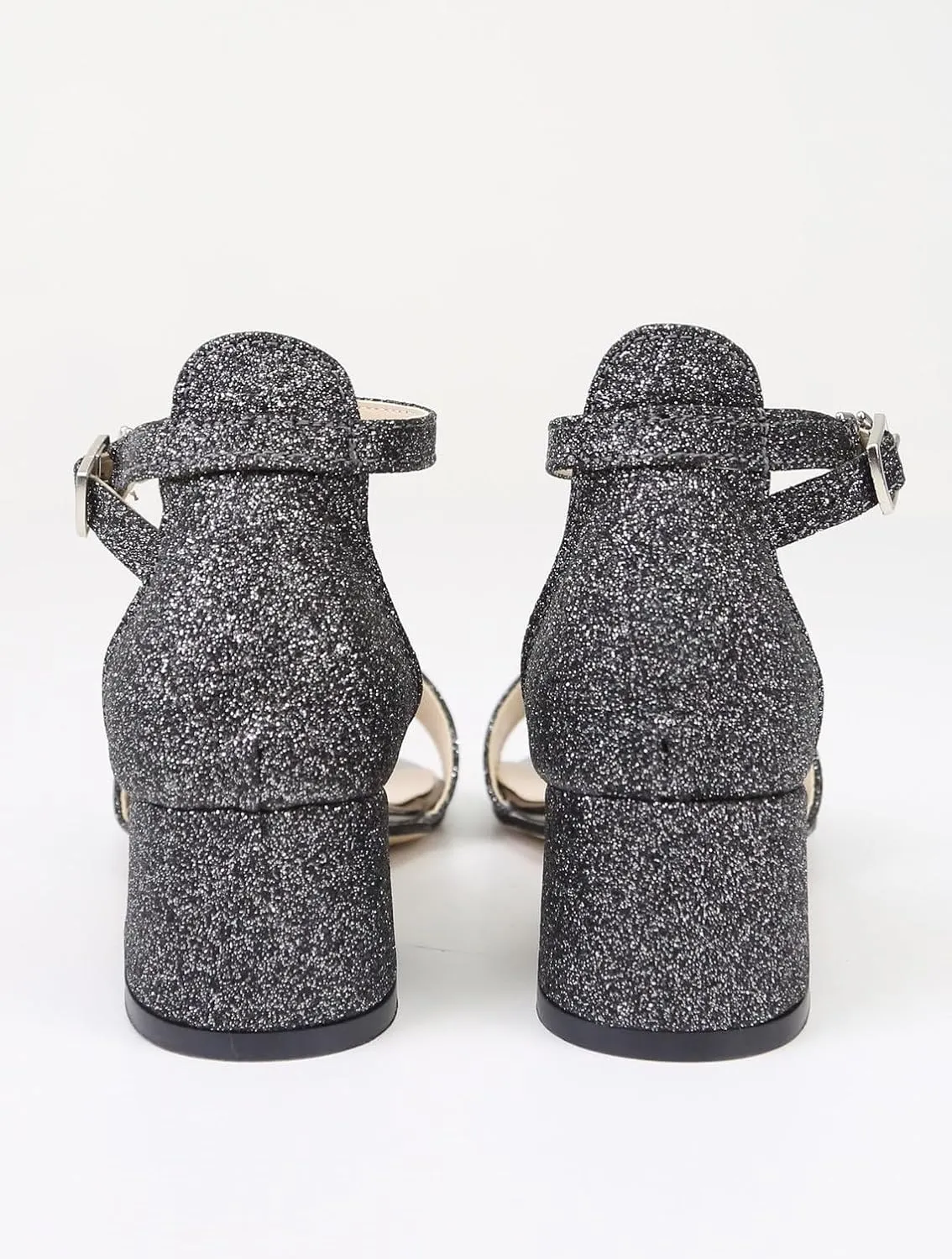 SIRRI Girls Ankle-Strap Shoes, Block Heels Sandals with Glitter for Special Occasion