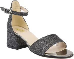 SIRRI Girls Ankle-Strap Shoes, Block Heels Sandals with Glitter for Special Occasion