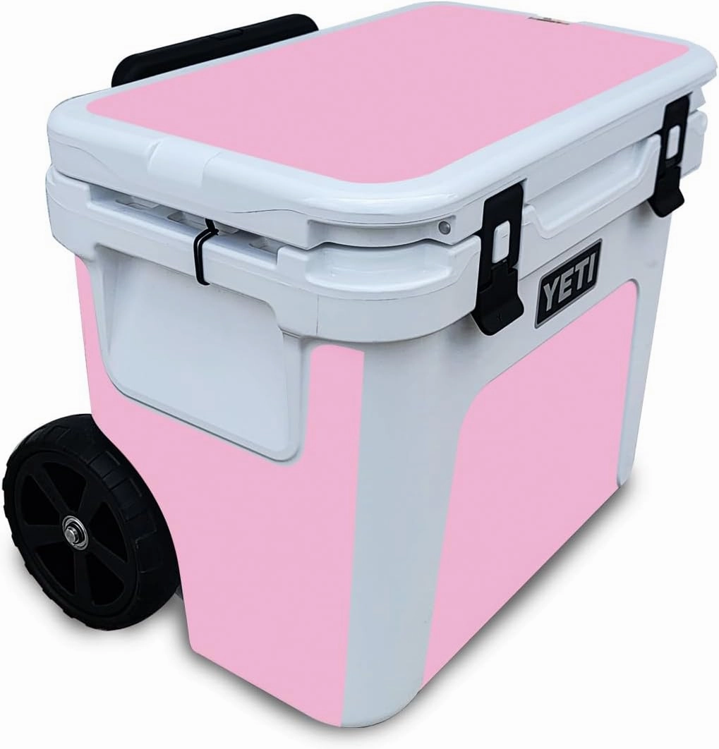 Skin Compatible with Yeti Roadie 32 Wheeled Cooler - Solid Pink - Premium 3M Vinyl Protective Wrap Decal Cover - Easy to Apply | Crafted in The USA by MightySkins
