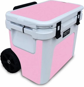 Skin Compatible with Yeti Roadie 32 Wheeled Cooler - Solid Pink - Premium 3M Vinyl Protective Wrap Decal Cover - Easy to Apply | Crafted in The USA by MightySkins