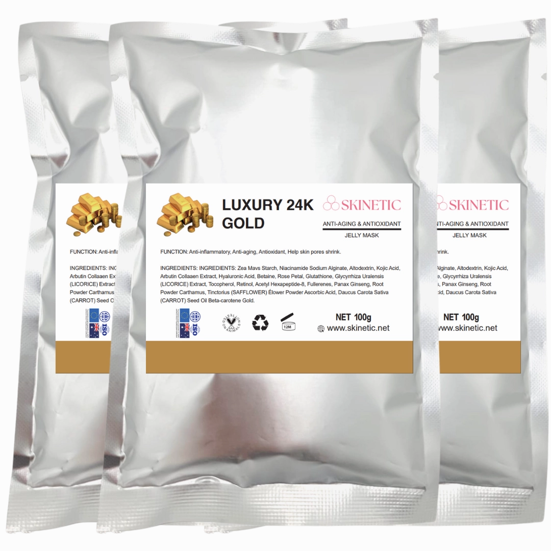 Skinetic Hydro Jelly Mask Powder (100g) - Luxury 24k Gold