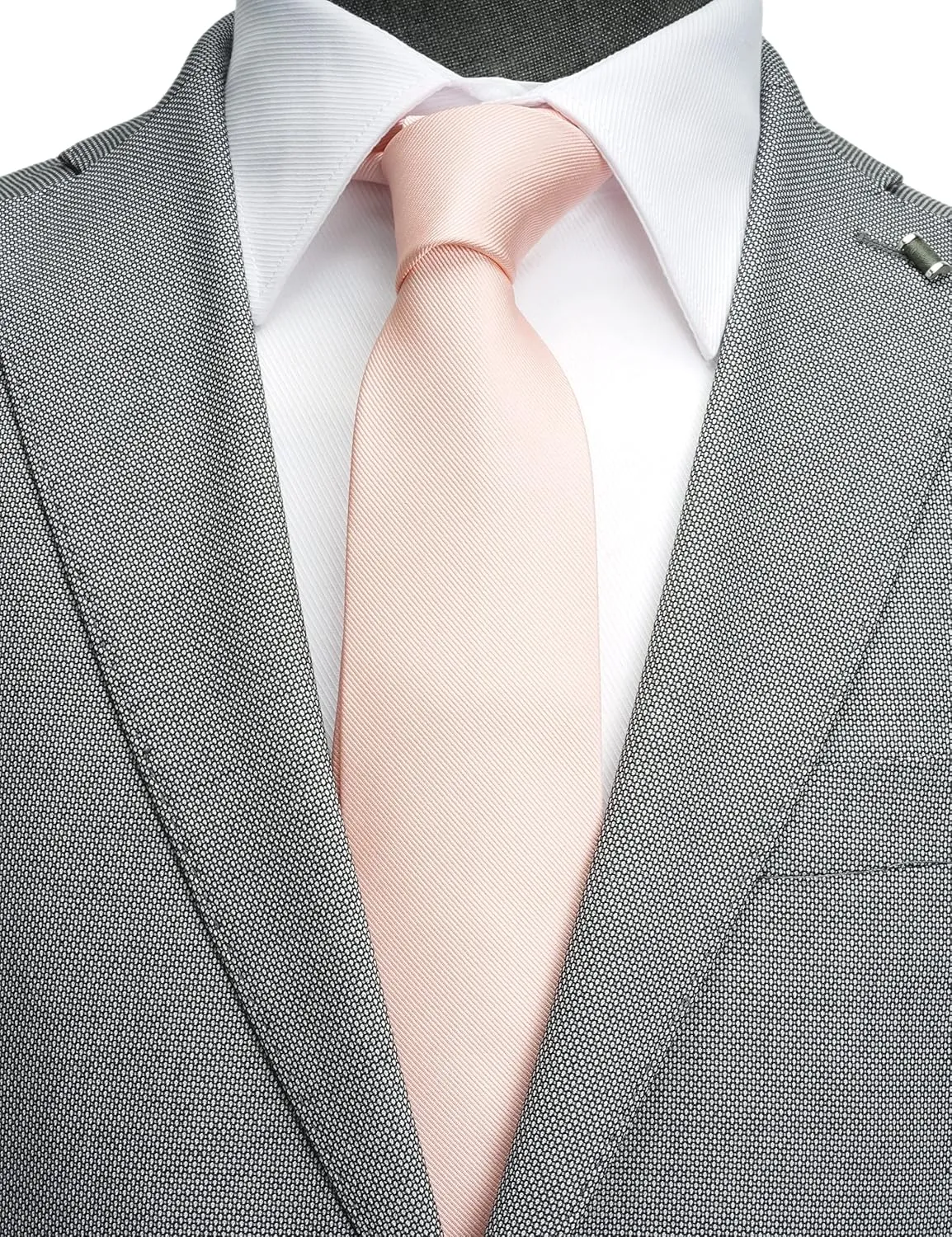Skinny Solid Ties for Men, 2.5 inch Slim Plain Neckties 4-Pack