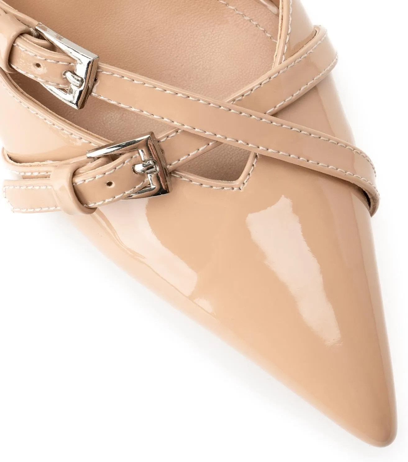 Slingback Kitten Heels for Women Pointed Toe Heels Closed Toe Low Heel Wedding Dress Pumps with Buckles Strap