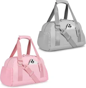 Small Gym Bag Pink Small Gym Bag Gray