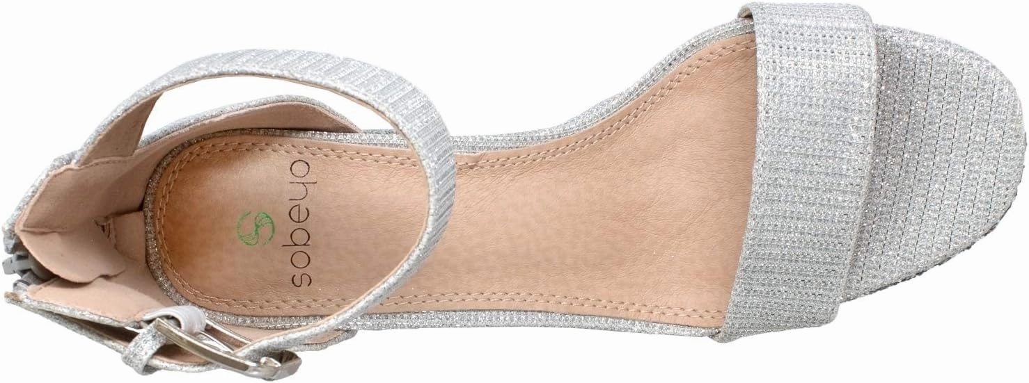 SOBEYO Women's Platform Sandals Ankle Strap Chunky Block High Heels Open Toe Shoes