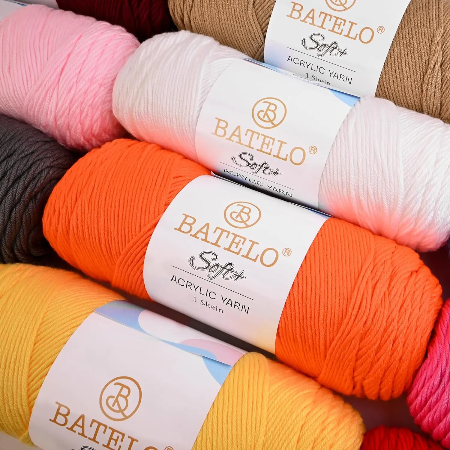 Soft Peach Pink Yarn 1008 Yards - 3 Pack Acrylic Yarn of 200g/7.5oz - 4 Medium (Worsted) - Crocheting, Knitting, Amigurumi, Craft