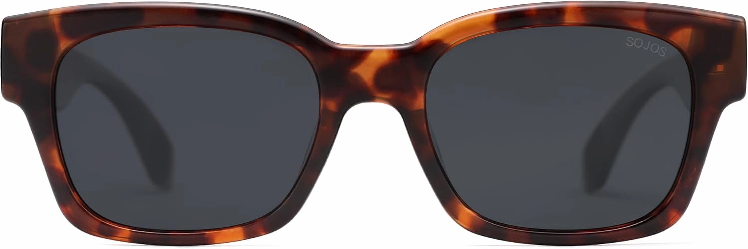 SOJOS Classic Square Polarized Sunglasses for Women Men Trendy Unisex Design SJ2372