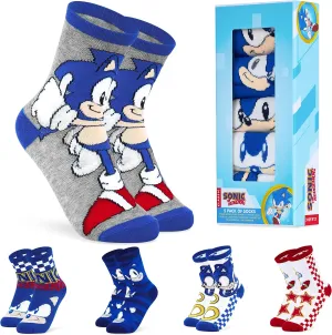 Sonic The Hedgehog Boys Socks, 5 Pack Crew Socks