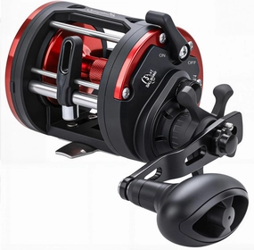 Sougayilang Trolling Reel Level Wind Conventional Reel Graphite Body Fishing Reel, Durable Stainless-Steel, Large Line Capacity