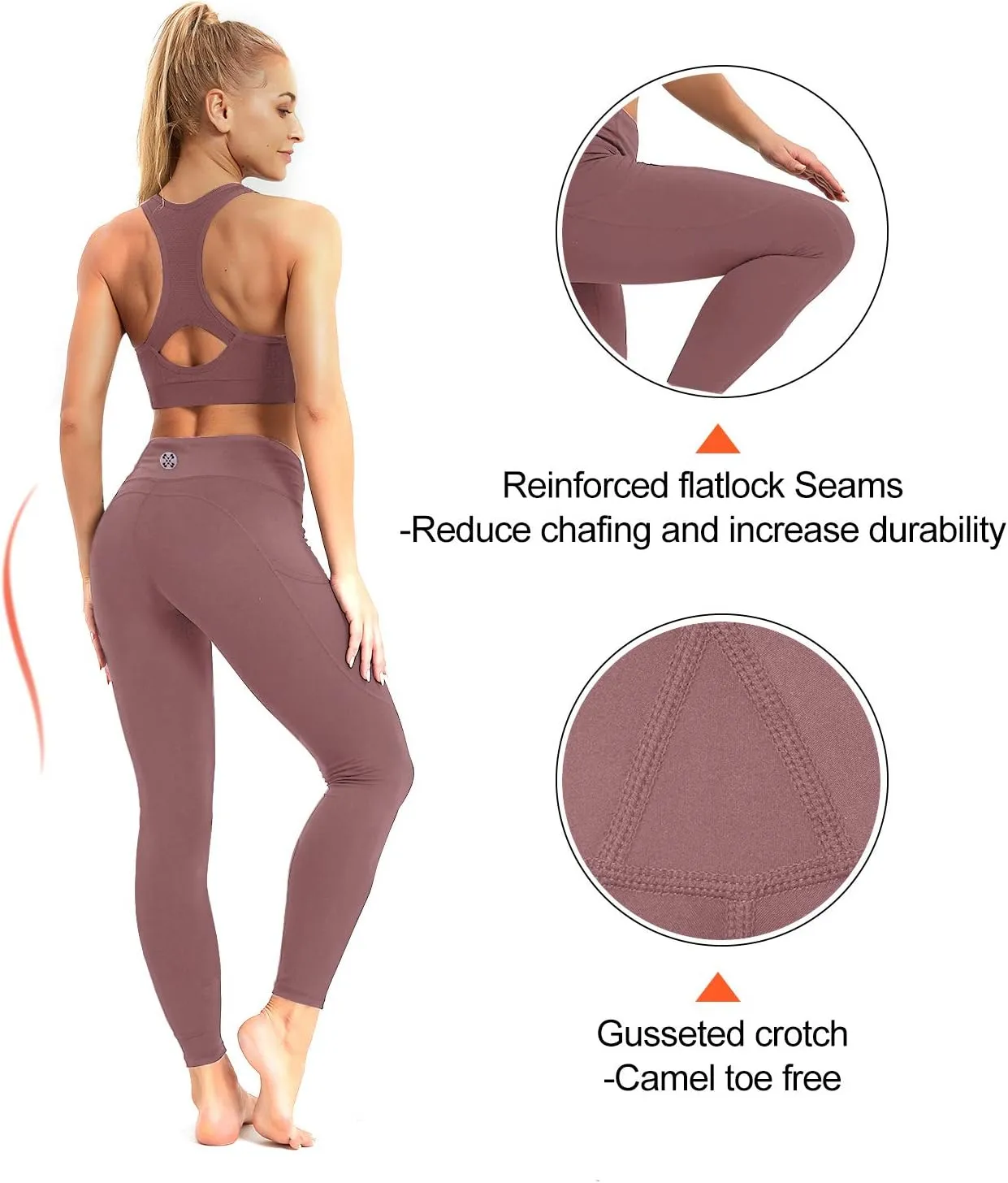 SP3LOPS Yoga Pants with Pockets for Women High Waisted Tummy Control Women's Buttery Soft Yoga Workout Leggings Running Pants
