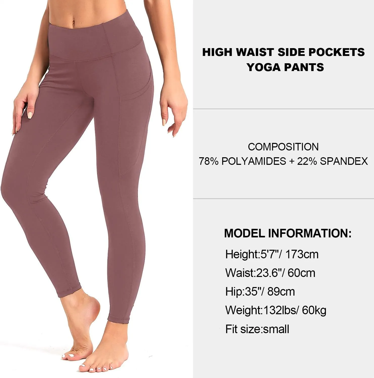 SP3LOPS Yoga Pants with Pockets for Women High Waisted Tummy Control Women's Buttery Soft Yoga Workout Leggings Running Pants