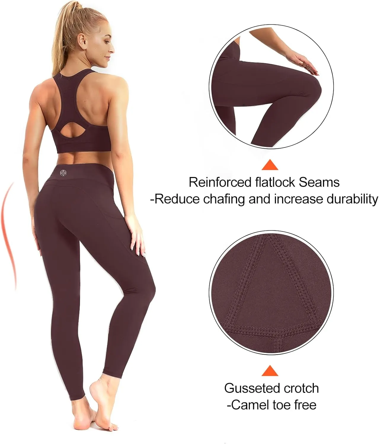 SP3LOPS Yoga Pants with Pockets for Women High Waisted Tummy Control Women's Buttery Soft Yoga Workout Leggings Running Pants